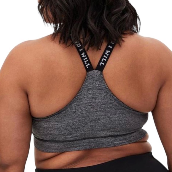 Torrid Plus Size Women’s Space Dye “I Can and I Will” Active Sports Bra Size 1X - Picture 6 of 7